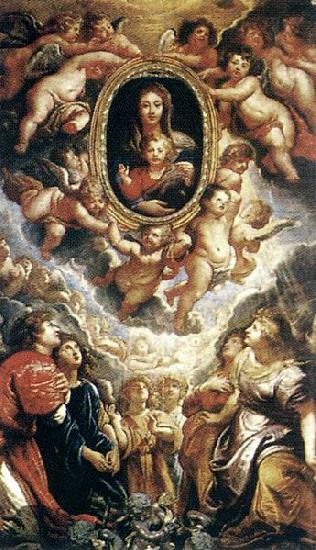 Madonna Adored by Angels, Peter Paul Rubens